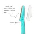 Tinkle 3 Pcs Set - Ladies Eyebrow Razor, Zigzag Razor, Safety Razor For Girls, Face Razor, Body Razor For Women, Eyebrow Shave, Eyebrow Trimmer, Face Epilator, Eye Forehead Shaver, Grooming Eyebrow Shaper, Stainless Steel Razor, Facial Hair Removal. 