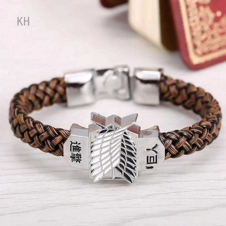 Men Fashion New Style Simple Anime ATTACK ON TITAN Surrounding Punk Bracelet All-match Exquisite Jewellery