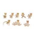 Crystal Bar Barbell Ear Cartilage Tragus Helix Stud Piercing Earring. 