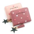1PC Women Small Wallet Ladies Mini Tassel Wallet Cute Girl Short Zipper Lovely Pu Leather Coin Purse Female Hand Wallet Purse. 