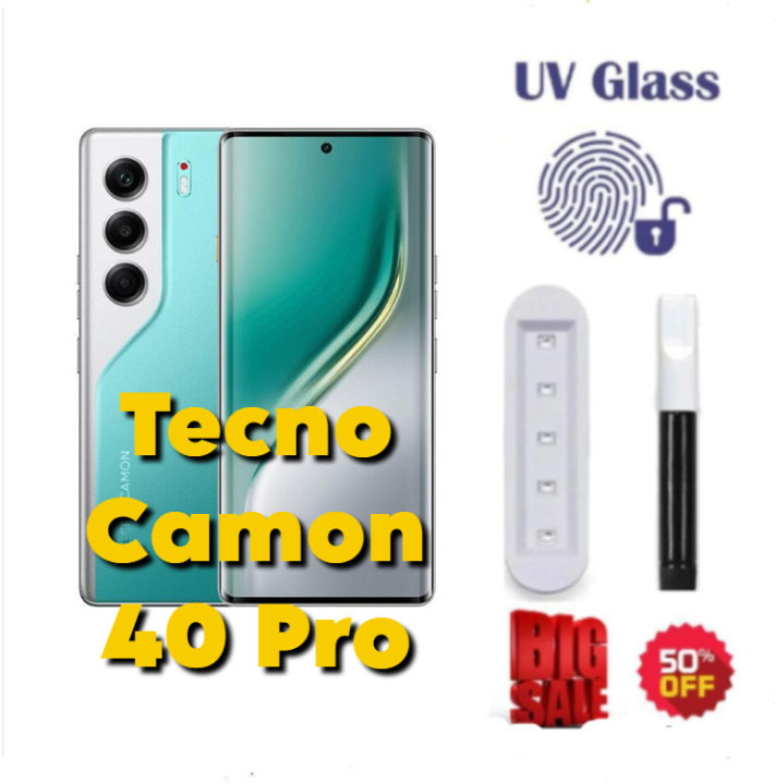 Tecno Camon 40 Pro UV Curved Screen Protector | UV Glass Screen Protector | UV Glass for Tecno Camon 40 Pro | High Quality | Premium Quality | Ready to Use | Free Delivery | Tecno Camon 40 Pro | Tecno Camon 40 Pro UV Tempered Glass Screen