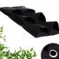 6 Pockets Vertical Hanging Garden for Herbs and Flowering and Vegetable Plants - Vertical Garden Grow Bags and Planter - Black - Length 25.5 inches - Breadth 18 inches. 