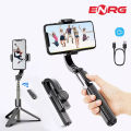 ENRG L08 2-Axis Bluetooth Handheld Mobile Gimbal Stabilizer Outdoor Bracket Wireless Selfie_Stick Adjustable Selfie Holder Video Shooting Photography Tiktok Youtube Facebook For IOS & Android Phone - Black. 