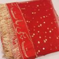 Baat Pakki Dupatta in Red Colour for Baat Pakki Rasam for Bride ( Approx 2.5 Yard) ). 