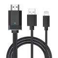 MPIO HDMI Cable for Phone Pad  Phone to TV,1080P HDTV Digital AV Adapter, HDMI Connector Adapter for Phone 12,11, XS, XR, X, 8, 7, 6, Pad Air, Mini, Pro, Pod Touch to TV Projector-for iOS 13 or Above. 