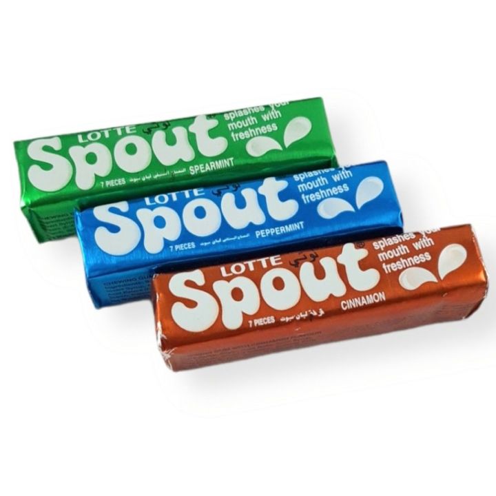 Lotte Spout Bubble Gum - Multi Delicious Flavors, Long-Lasting Chew
