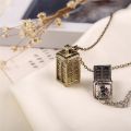 Tardis Necklace Police Box British Telephone Booth London Uk Time Lord Vintage Who Pendant Movie Jewelry Women. 