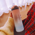 500ml/600ml New Fashion Water Bottle With Straw BPA Free Portable Outdoor Sport Cute Drinking Plastic Bottles Eco-Friendly. 