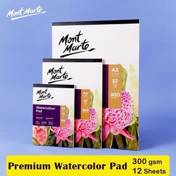 Watercolor Pad A5 / A4 300gm 12 Sheets German Paper Mont Mart Watercolour Book