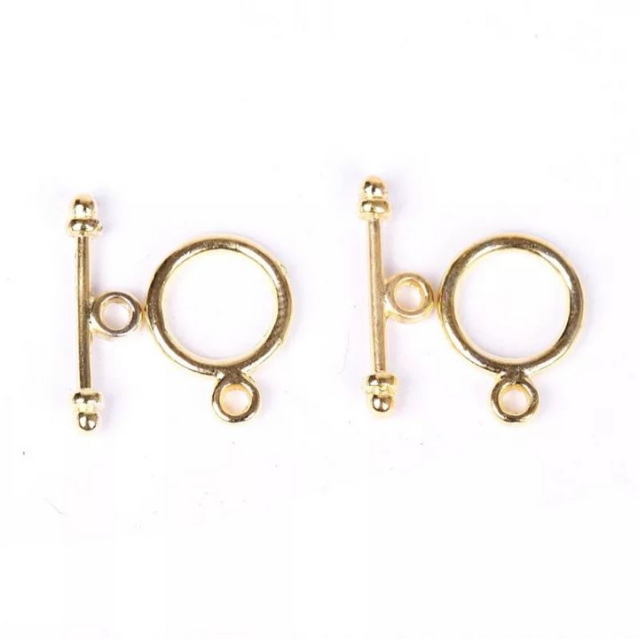 5sets Round Metal Antique golden Clasps for Bracelets craft supplies