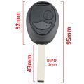 Car Key Case with Uncut Blade Replacement For BMW Mini Cooper Land Rover Key Replacement Case. 