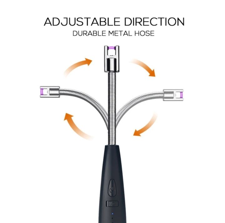 Pulse%20Arc%20Lighter%20Electric%20Windproof%20BBQ%20Lighters%20USB%20Chargeable%20Metal%20Hose%20Kitchen%20Cooking%20%20stylish%20Lighter%20Imported%20and%20High%20Quality%20-%20Image%203