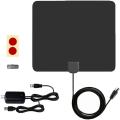 TV Antenna Indoor HD  with USB Powered Deta cable 50 Miles Long Signal,Alúminum Fòil  For More Stable Reception and High Performance Coax Cable. 