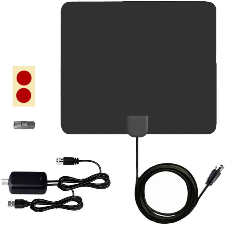 TV Antenna Indoor HD  with USB Powered Deta cable 50 Miles Long Signal,Alúminum Fòil  For More Stable Reception and High Performance Coax Cable