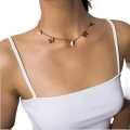 Butterfly Chain Necklace - Trending Golden Design Butterfly Pendant Necklace Choker for Women & Girls. 