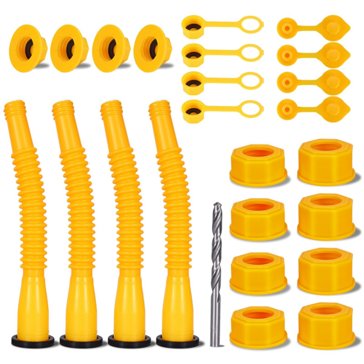 Gas Can Spout Replacement Gas Can Nozzlet Gas Can Spout Set with Flexible Nozzles, Thicker Gasket