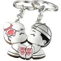 1 Pair Couple Lover Gift Key Rings Chains Boy Girl Kissing Magnetic Couple Key Chain Metal Bride Groom Heart Love Keychains Christmas Gift Unisex Car key Ring Holder Gifts Valentine's Day Gift. 