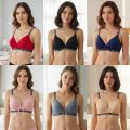 Women’s Push-Up Padded Bra, Soft & Comfort, Back Closure, Multicolor. 