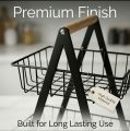 Fruit Basket Stand 2 Tier / 3 Tier Kitchen Organizer Rack | Metal Wire Storage Basket with Wooden Handle | Multi Purpose Fruits Vegetable Storage | HS Trader’s. 
