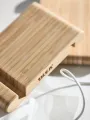 IKEA Bamboo Mobile Stand Phone Holder for Mobile and Tablet, 2 Slot Design. 