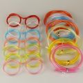 New Reusable Soft Glasses Shape Straw Drinking Straw Unique Flexible Drinking Tubes Colorful Baby straw Kids Party Baby Birthday Party Toys. 