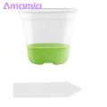 Transparent Square Nursery Pot 6/12pcs Silicone Nursery Pot Clear Square Plant Pots with Drainage Holes Reusable Flower Pot for Healthy Root Growth Easy Transplant Plastic Pots Buyers' Choice Easy. 