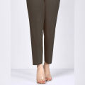 Brown Plain Straight Trouser,Pants,Capri For Girls/Ladies imported Fabric. 