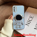 Casing Tecno Pova 4 Pro Tecno Pova 4 4G 2023 back cover phone case softcase electroplated silicone shockproof protector smooth protective bumper cover new design astronaut with Holder ddyhy02. 