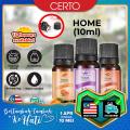CERTO Home Water Soluble Fragrance Essential Oil 10ML for Diffuser Air Purifier Humidifier Aromatherapy DIY Candle Soap Fragrance Perfume Home Air Refresher Minyak Esensial Pati Aromaterapi Wangi Pewangi Rumah Bilik香薰精油. 
