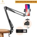 Tripod Articulating Arm Phone Holder, Phone Holder, Phone Clip Holder Clamp for Desk, Mount Flexible 360° Rotation, Long Arm Bracket for Universal Phone Stand Holder By Anzik Store. 