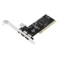 3 Port IEEE 1394 Firewire Card PCI Firewire Adapter IEEE 1394 PCI Controller Card for Desktop PC. 