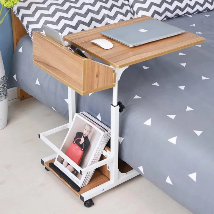 Movable%20Bed%20Side%20Computer%20Table%20With%20Wheels%20Storage%20Adjustable%20Table%20-%20Image%204