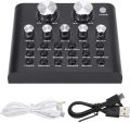 Live Sound Card V8, Metal Shell Mobile Phone Computer Voice Changer Sound Card with 112 Electro-acoustic 18 Sound Effects 6 Effect Modes, for Live Recording Online Singing. 