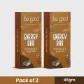 Be Good Chocolate Almond Energy Bar Pack of 2 | 45g Each | Almonds, Walnuts, Oats, Chocolate & Cocoa | Crunchy High Fiber Energy Bars. 
