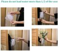 1 Piece Silicone Flower Vase Sticky Flower Vases Adhesive Wall Hanging Vase Removable Flower Pot Decoration for Refrigerator Glass Window Mirror Home Office Decor. 