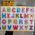 Wooden 2D Alphabet Puzzle - Capital ABC Letters. 
