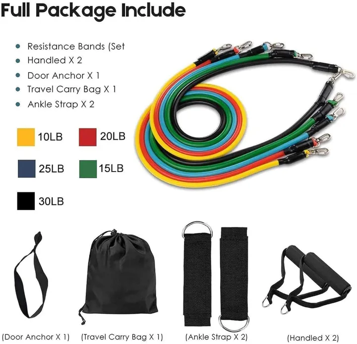 11%20Piece%20Power%20Resistance%20Band%20Set%20%20Strength%20Training%20Yoga%20%20Sports%20Fitness%20-%20Image%205