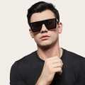 New Arrival Guru Square Fashion Sunglasses For Men Full Black and Brown / Glasses for Mens. 