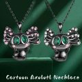 Exquisite Fashion Mexican Axolotl Necklace For Women cartoon black salamander animal pendant jewelry birthday gift for Kids Girl. 