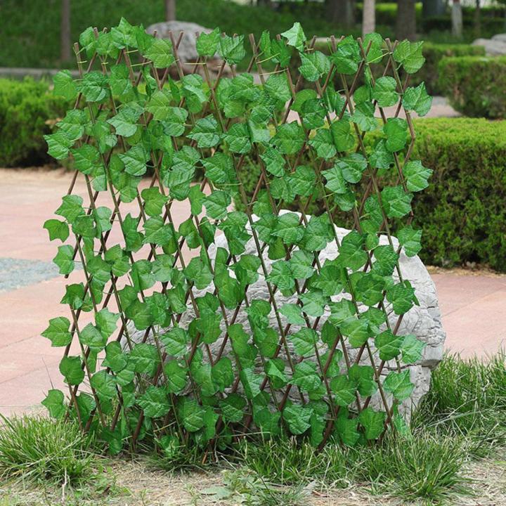 Extension Type Garden Buildings Fence Artificial Green Leaf Branch Net Wooden Home Restaurants Wall Decoration 3 different sizez