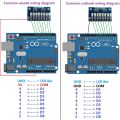 2 pcs 3.3V 5V 8 Bit Blue and Red Common Cathode LED Indicator Module DIY kit for Arduino Nano UNO Raspberry pi 4 nodemcu Eletechsup (Common Cathode, with pin, 1). 