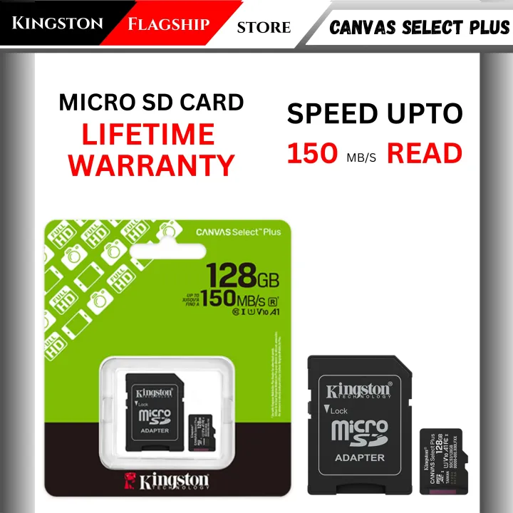 Kingston%20Canvas%20Select%20Plus%20Micro%20SDXC%20Card%2064GB/128GB/256GB/512GB%20UHS-I%20Class%2010%20Memory%20Card%20with%20Adapter%20-%20Lifetime%20Warranty%20-%20Image%205