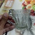 6 Pcs Transparent Glass Mugs Tea Cups Random Designs. 