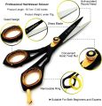 Salon Hair Cutting Black Scissors kit Barber Hairdressing Scissors Set/ Hair salon scissors/Best for Barber Salon or personal use - Stainless Steel. 