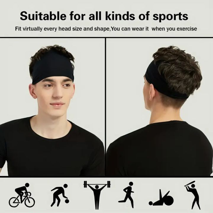 1pc%20Men'S%20Sports%20Headband%20-%20Sweat%20Absorbing,%20Non-Slip,%20Breathable%20Fabric%20for%20Running,%20Gym,%20Basketball,%20Tennis%20-%20Adjustable%20Headband%20for%20Men%20and%20Women%20-%20Image%202