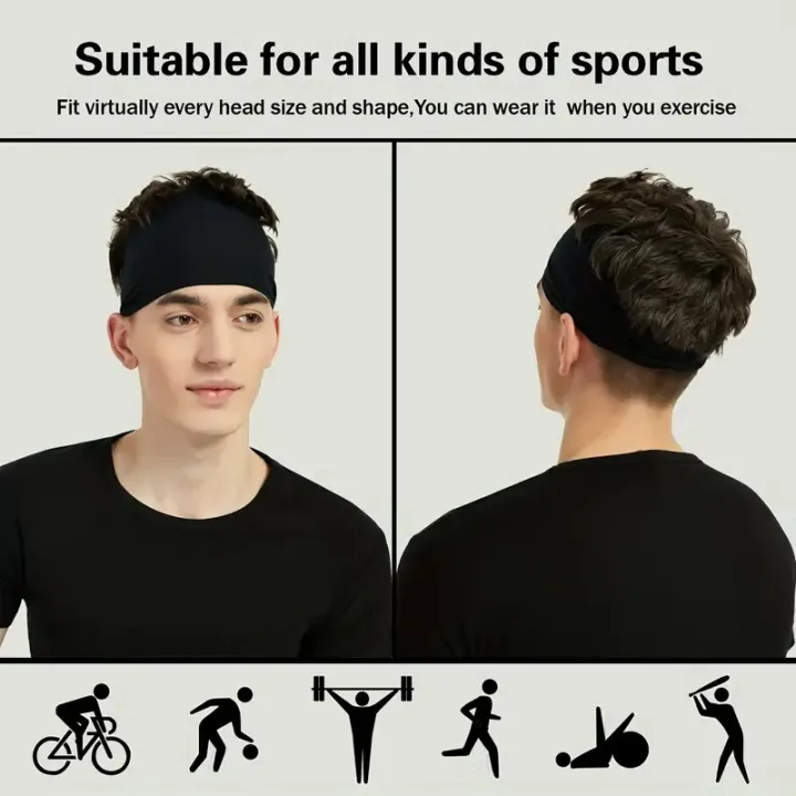 1pc%20Men'S%20Sports%20Headband%20-%20Sweat%20Absorbing,%20Non-Slip,%20Breathable%20Fabric%20for%20Running,%20Gym,%20Basketball,%20Tennis%20-%20Adjustable%20Headband%20for%20Men%20and%20Women%20-%20Image%202