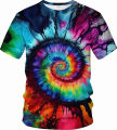 Graphic optical illusion 3D printed T-shirt men women clothing casual short sleeve tops vortex pattern tshirt oversized T shirt. 