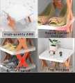 HMT     High Quality Foldable X Shape Plastic Shoe Rack Multi-Layer Non-Woven Shoe Cabinet Home Standing Holder. 