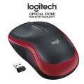 Logitech M185 Wireless Mouse (Red) with USB Mini Receiver, Compatible with PC, Mac, Laptop. 