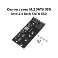 M2 to SATA Adapter M.2 to SATA Adapter M.2 NGFF Converter 2.5" SATA3 Card B Key for 2230-2280 M2 SSD. 